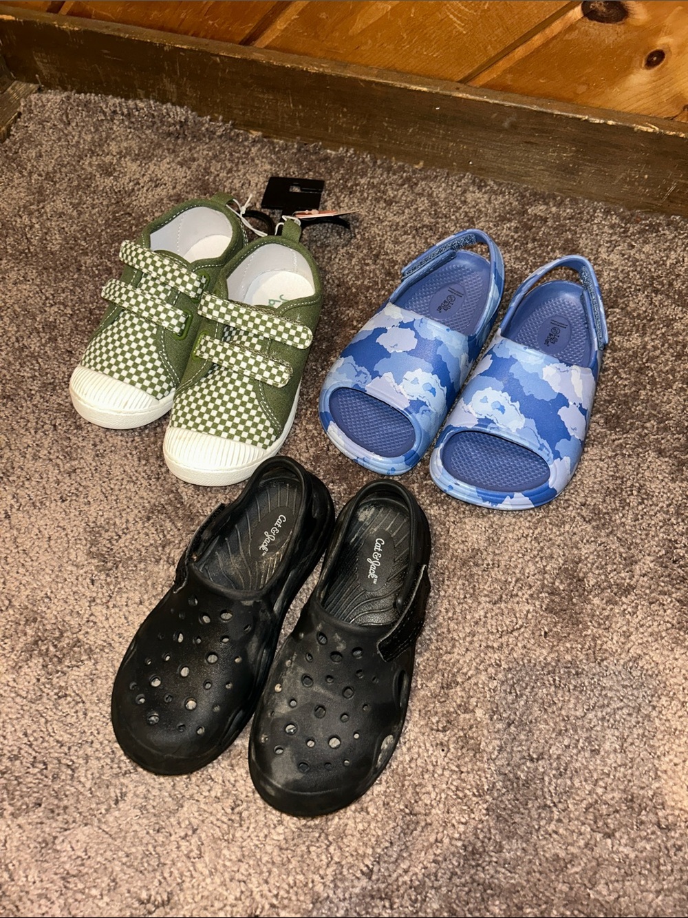 Boys size 10 sneakers & slip on sandals bundle!